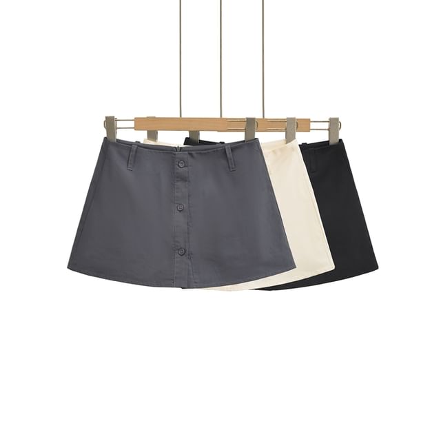 Ulark-Low Rise Plain Mini Skort
