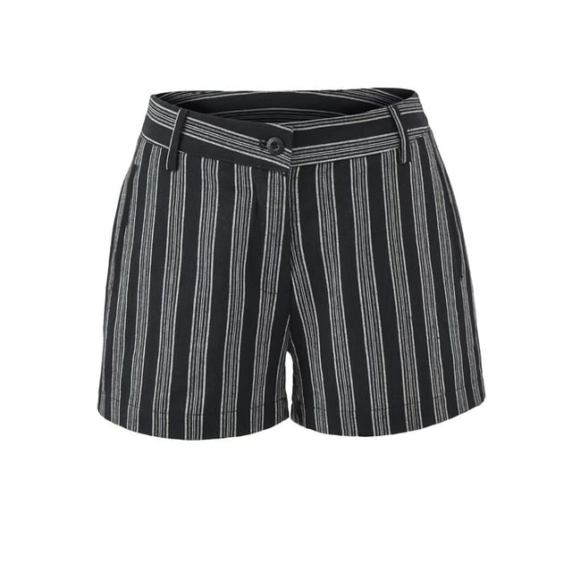 Ulark-Mid Rise Striped Shorts