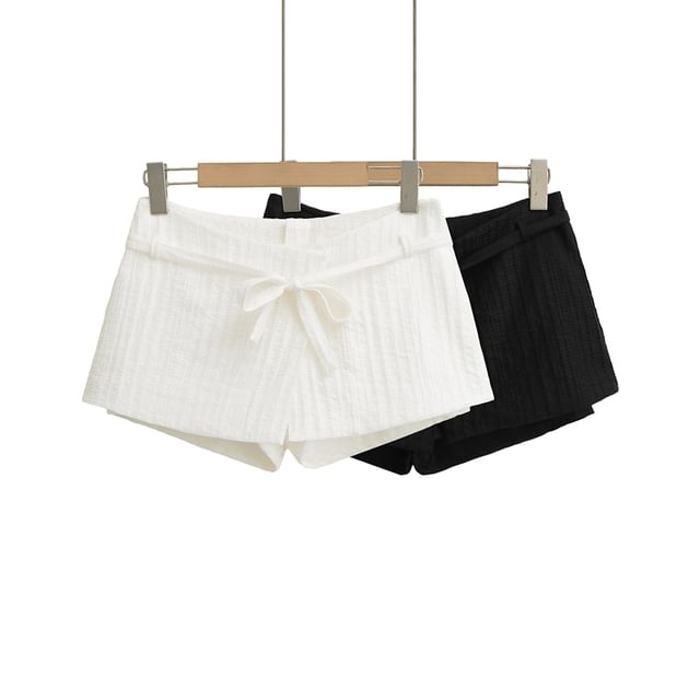 Ulark-Mid Waist Plain Wide Leg Shorts