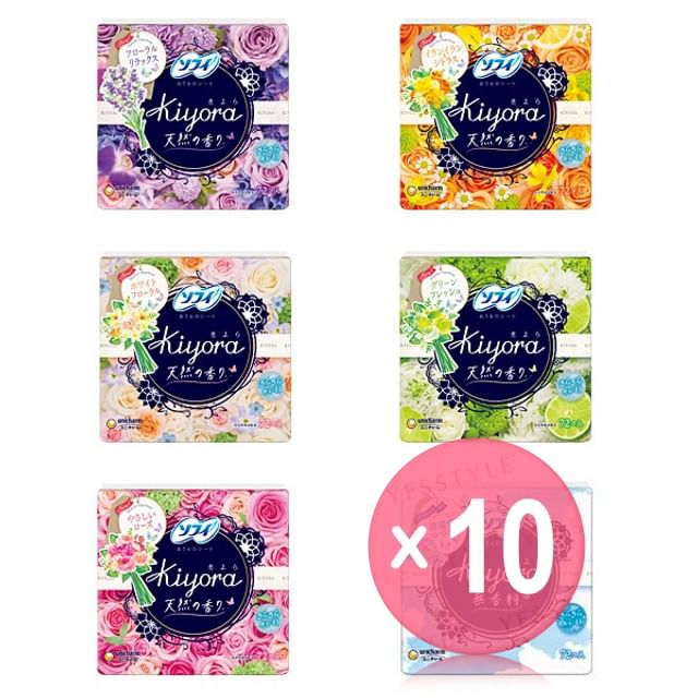 Unicharm-Kiyora Fragrance Liners 10pcs Bundle Set