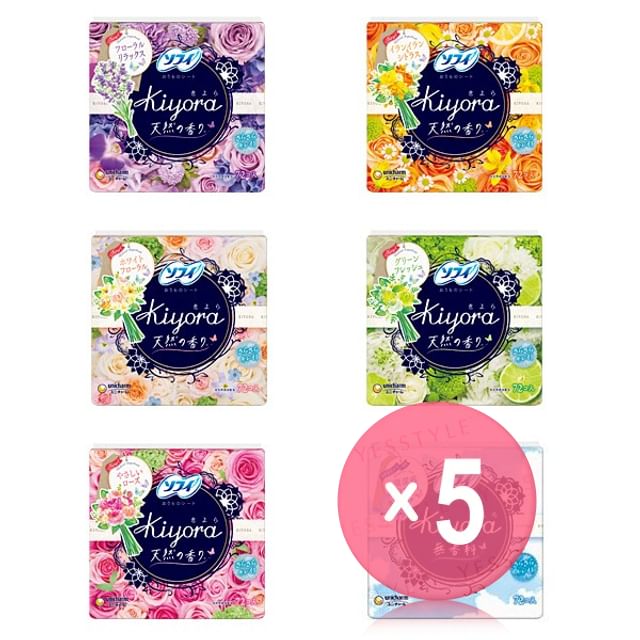 Unicharm-Kiyora Fragrance Liners 5pcs Bundle Set