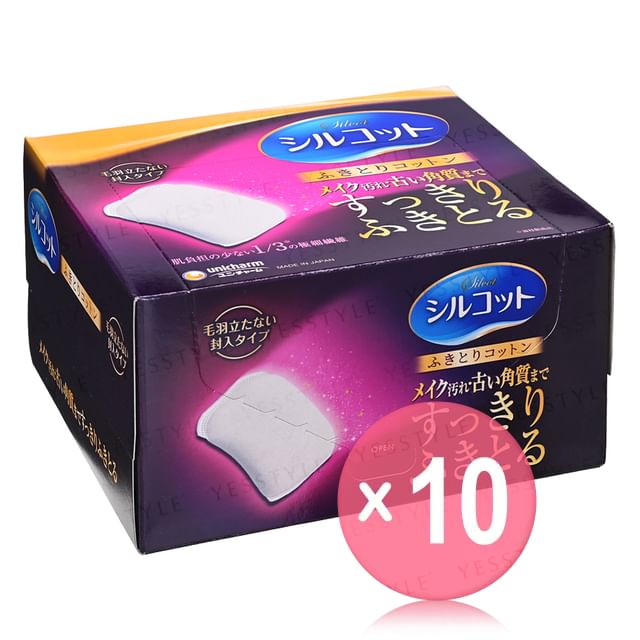 Unicharm-Silcot Silky Touch Wipping Cotton Pad 10pcs Bundle Set