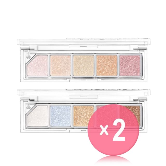 UNLEASHIA-Mood Shower Face Palette Highlighter Version - 2 Types 2pcs Bundle Set