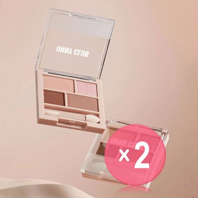 UNNY CLUB-Soft Polychrome Eyeshadow Pltette- 5 Types 2pcs Bundle Set