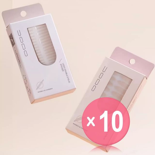 UODO-Invisible Charming Double Eyelid Tape - 2 Types 10pcs Bundle Set