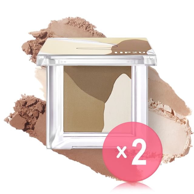 UP2U-Shadow Magic Tri-color Contour Pressed Powder 2pcs Bundle Set