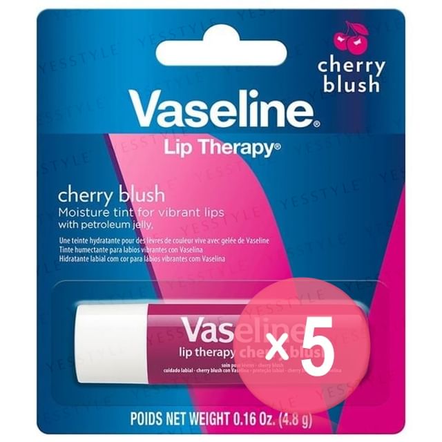 Vaseline-Lip Therapy Stick Cherry Blush 5pcs Bundle Set