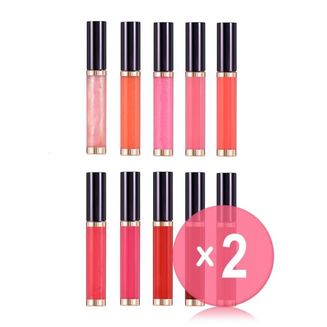 VDIVOV-Lip Cut Shine Gloss - 10 Colors 2pcs Bundle Set