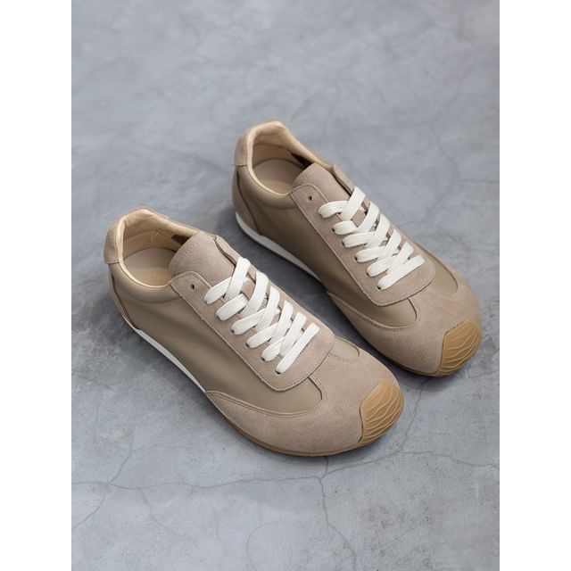 VEAZ-Genuine Leather Panel Sneakers