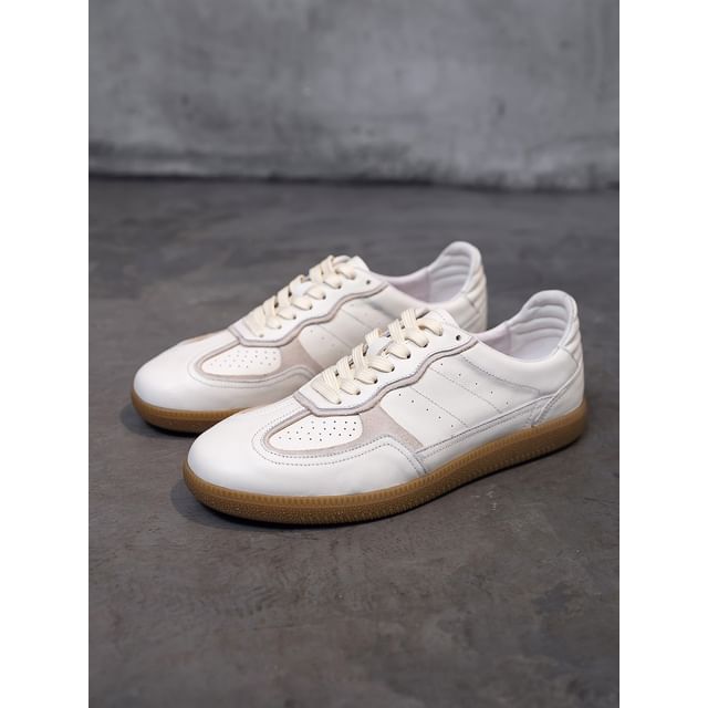 VEAZ-Genuine Leather Panel Sneakers