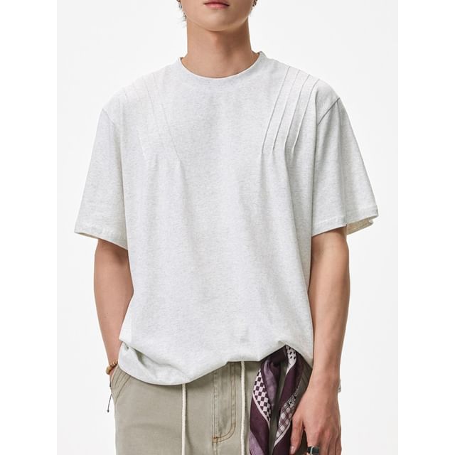 VEAZ-Short-Sleeve Crew Neck Plain T-Shirt
