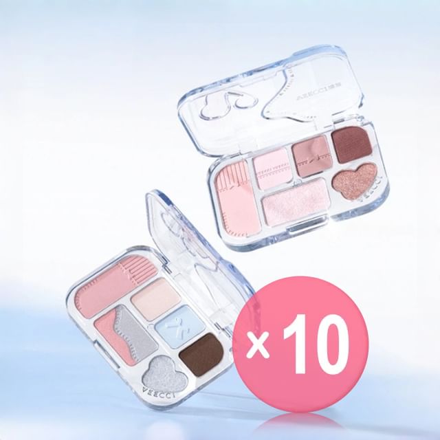VEECCI-6-Shade Multi-Use Face Eye Palette - 4 Types 10pcs Bundle Set