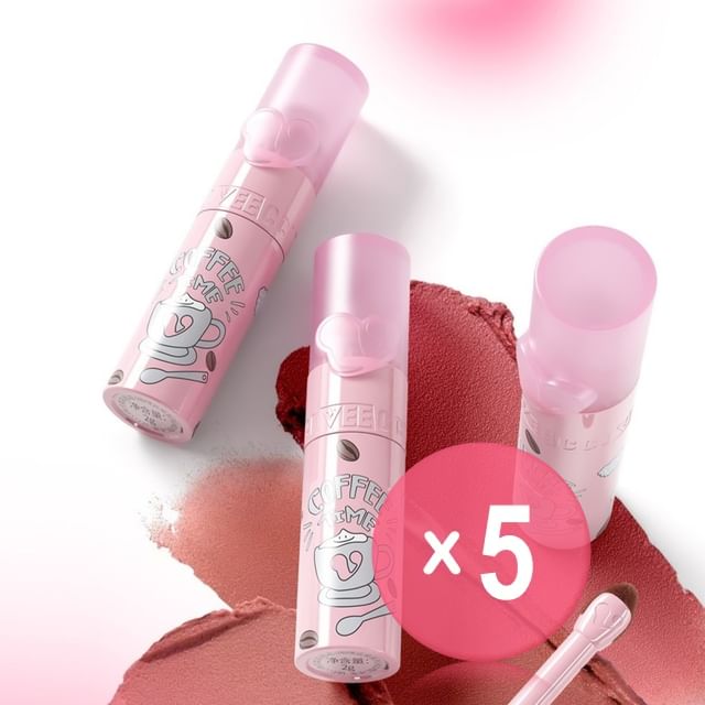 VEECCI-Coffee Cloud Series Soft Matte Lip Mud - 6 Colors 5pcs Bundle Set