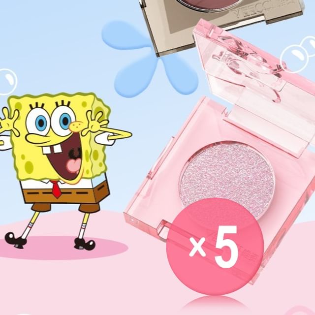 VEECCI-Glitter Mud Eyeshadow Spongebob Limited Edition - 4 Colors 5pcs Bundle Set