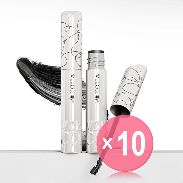 VEECCI-Lightweight Dense Lengthening Mascara - 3 Colors 10pcs Bundle Set