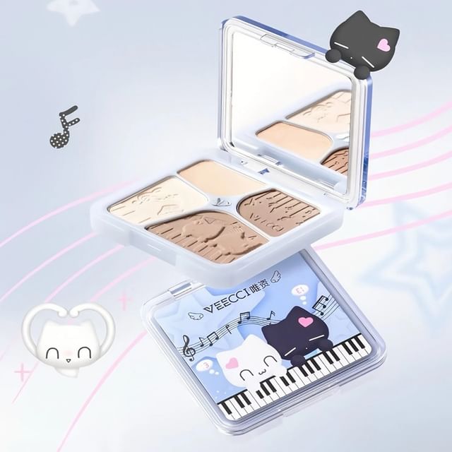 VEECCI-Note Pudding Edition Freely Painted Highlighter Shading Palette