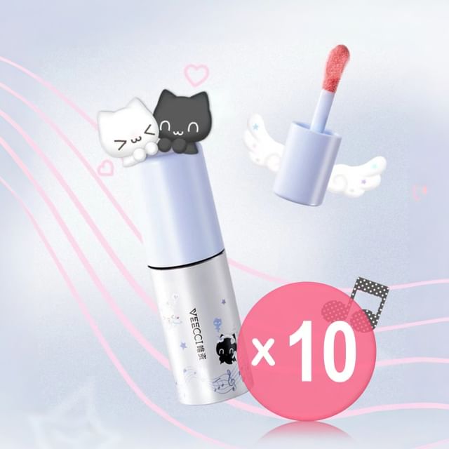VEECCI-Note Pudding Edition Tinted Dewy Lip Gloss - 3 Colors 10pcs Bundle Set