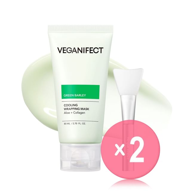 Veganifect-Green Barley Cooling Wrapping Mask 2pcs Bundle Set