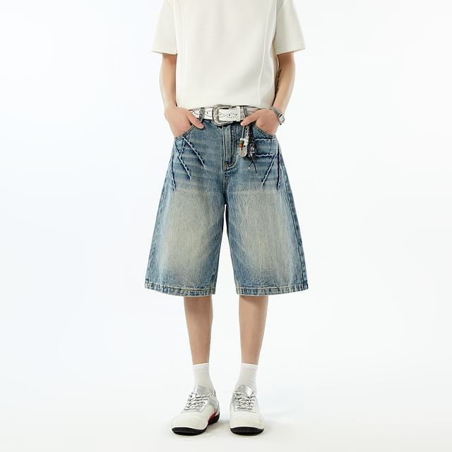 Vernanah-Mid Rise Washed Jorts