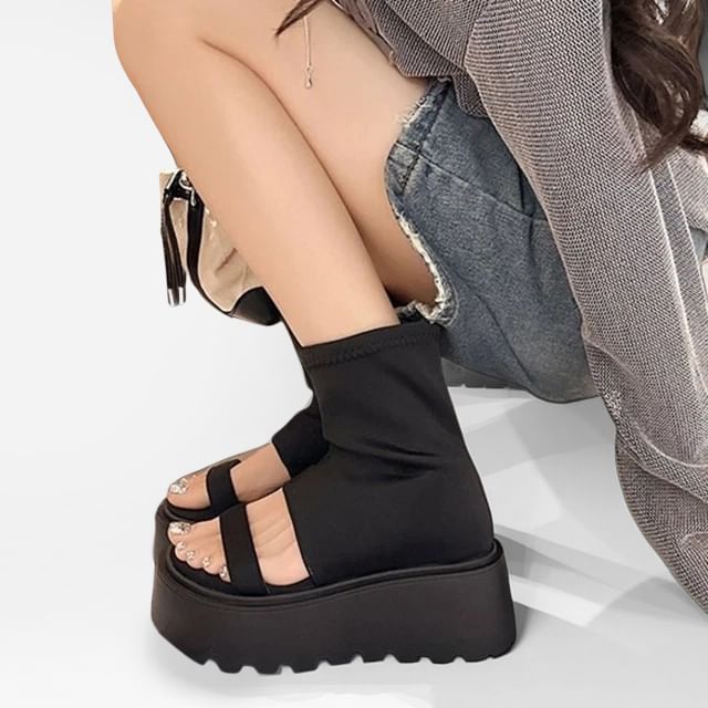 Vindler-Ankle Open Toe Platform Sandals