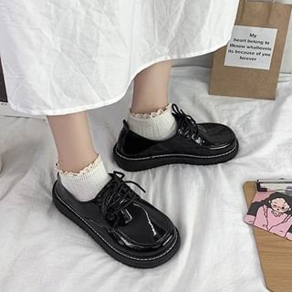 Vindler-Faux Leather Lace-Up Shoes