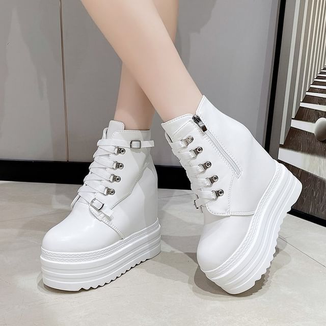 Vindler-Hidden Wedge Platform Short Boots