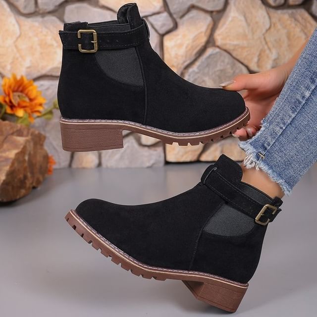 Vindler-Low Heel Short Chelsea Boots