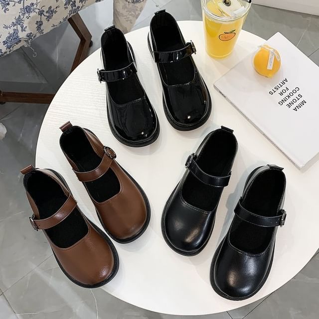 Vindler-Round Toe Mary Jane Shoes