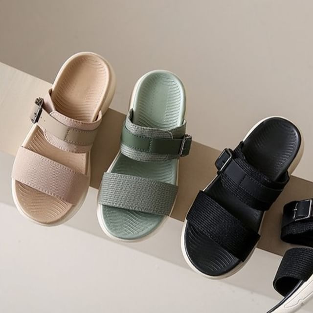 Vindler-Wedge Heel Slide Sandals