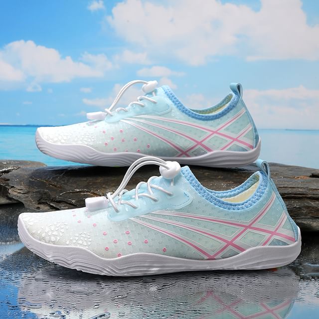 viseren-Gradient Lace-Up Water Sneakers