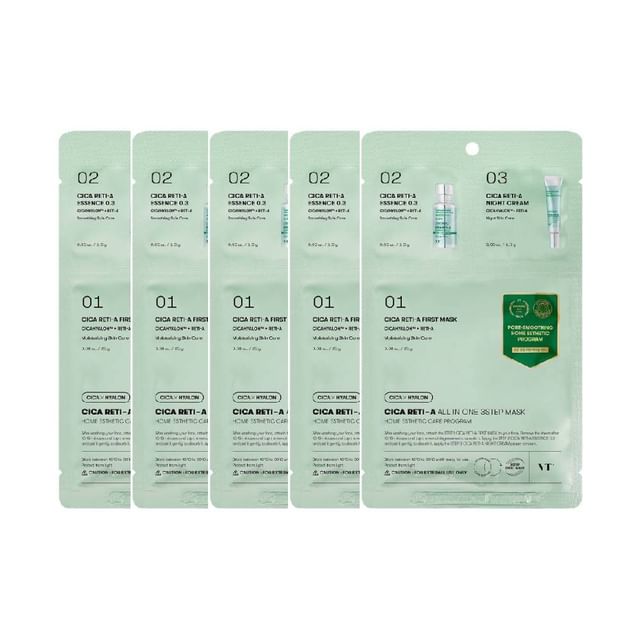 VT CICA RETI-A MASK 、CICA MASK セット4個 VT CICA Reti-A All-in-One 3-Step Mask