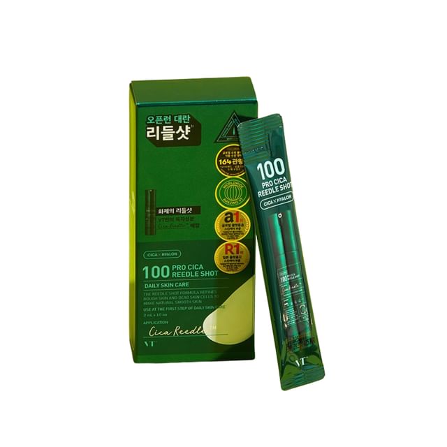VT-Pro Cica Reedle Shot 100 Stick Pouch - Sérum em Sachê-2 Ml X 10 Unid