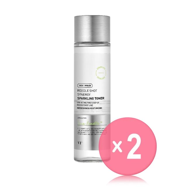VT-Reedle Shot Synergy Sparkling Toner 2pcs Bundle Set