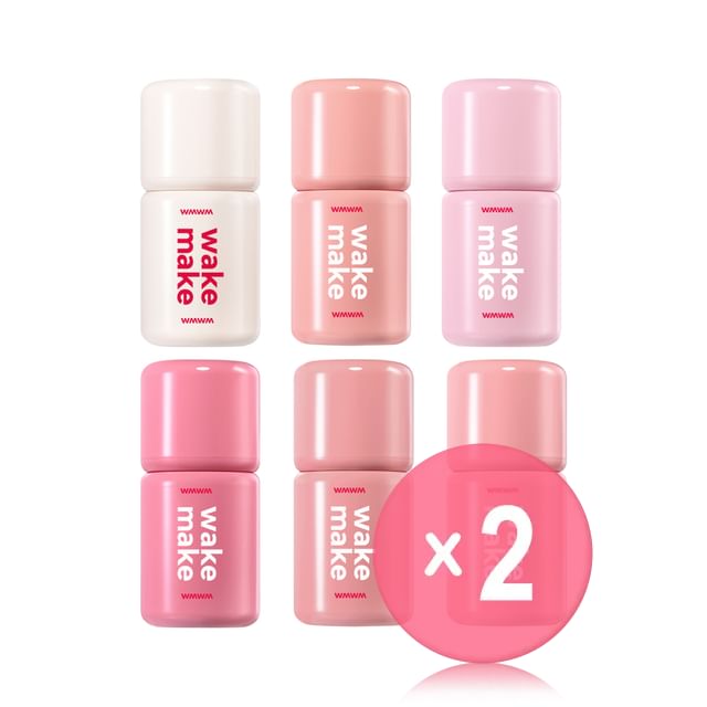 WAKEMAKE-Shaking Blur Cheek - 6 Colors 2pcs Bundle Set