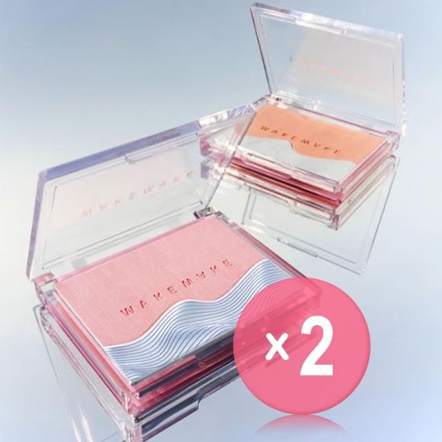 WAKEMAKE-Sheer Layering Dual Blusher - 9 Types 2pcs Bundle Set