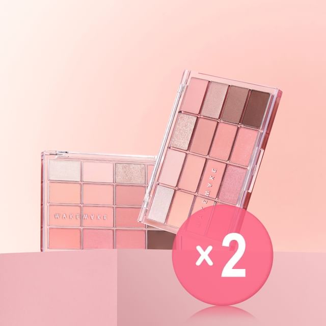 WAKEMAKE-Soft Blurring Eye Palette Renewal - 25 Types 2pcs Bundle Set