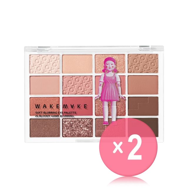 WAKEMAKE-Soft Blurring Eye Palette Squid Game Edition 2pcs Bundle Set