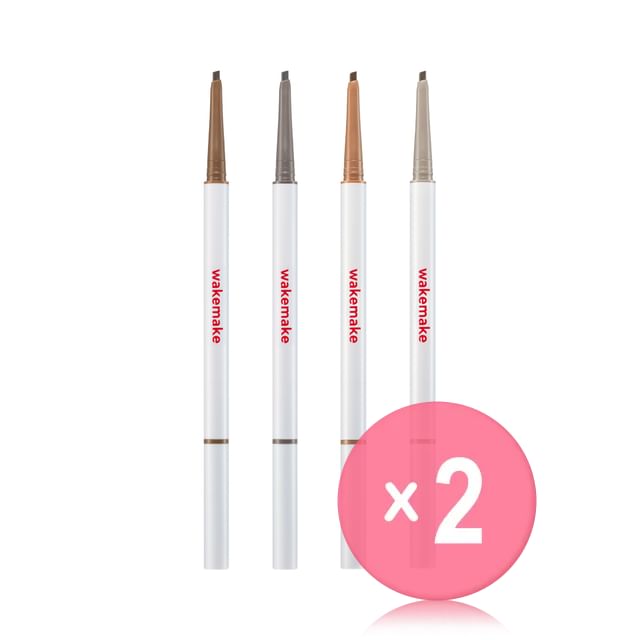 WAKEMAKE-Soft Drawing Slim Brow - 4 Colors 2pcs Bundle Set