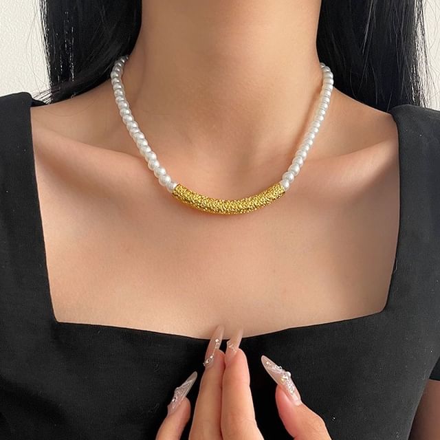 Wandoli-Faux Pearl Necklace