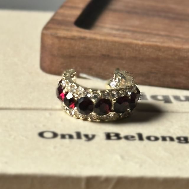 Wandoli-Gemstone Half Hoop Earring