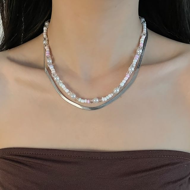 Wandoli-Layered Snakebone Necklace