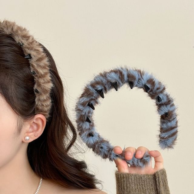 Wandoli-Leopard Print Chenille Headband