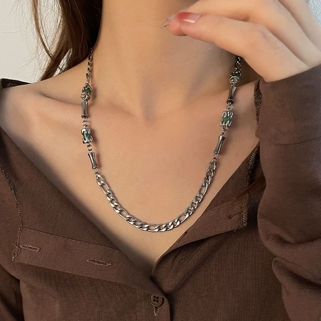 Wandoli-Metallic Link Chain Necklace