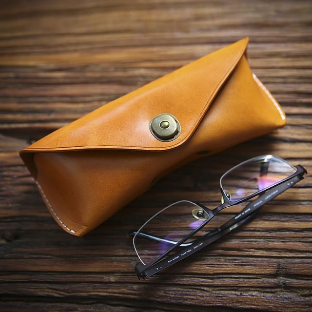 Wavecho-Genuine Leather Eyeglass Case