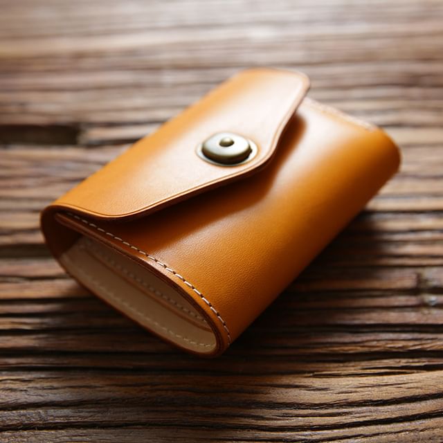 Wavecho-Genuine Leather Short Wallet
