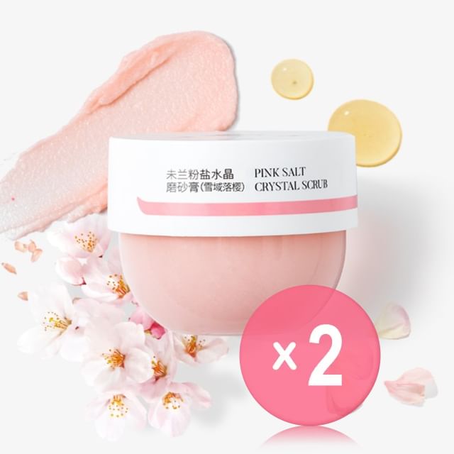 WEILAN-Pink Salt Crystal Scrub 2pcs Bundle Set