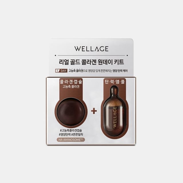 WELLAGE-Real Gold Collagen One Day Kit - Soin anti-âge