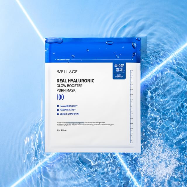 WELLAGE  Real Hyaluronic Glow Booster PDRN Mask