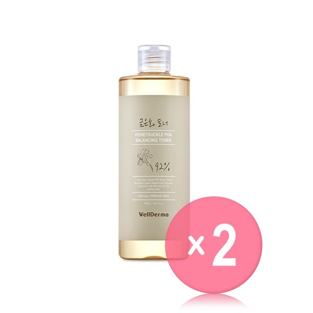 WellDerma-Honeysuckle PHA Balancing Toner 2pcs Bundle Set