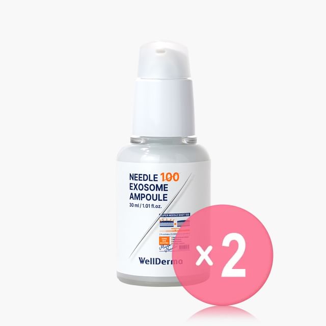 WellDerma-Needle Exosome Ampoule 100 2pcs Bundle Set